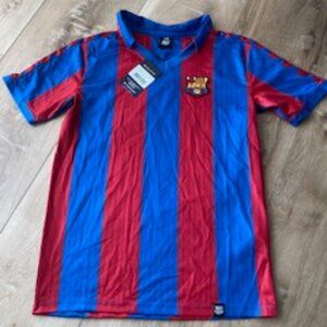 Barca FC Barcelona Kids Short Sleeve Soccer Jersey Size 14 New